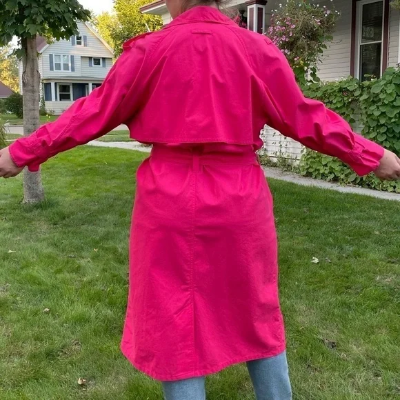 TOGETHER XL PINK TRENCH COAT LONG